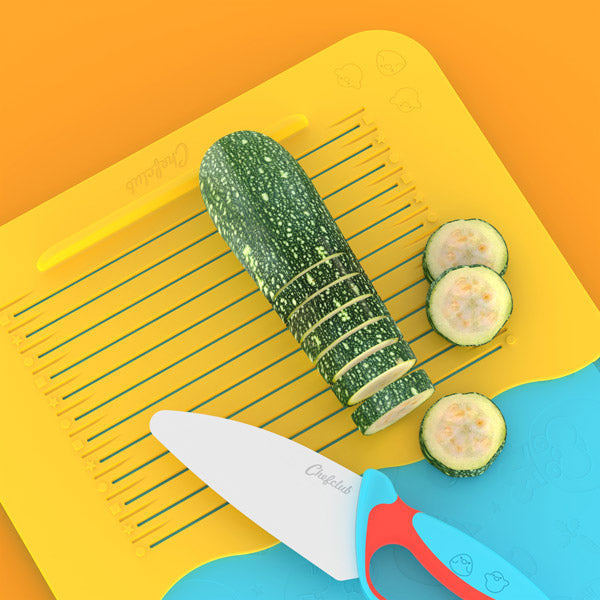 Djeco Planche à découper en Bois avec Couteau, Fruits et légumes, DJ06526,  Multicolore