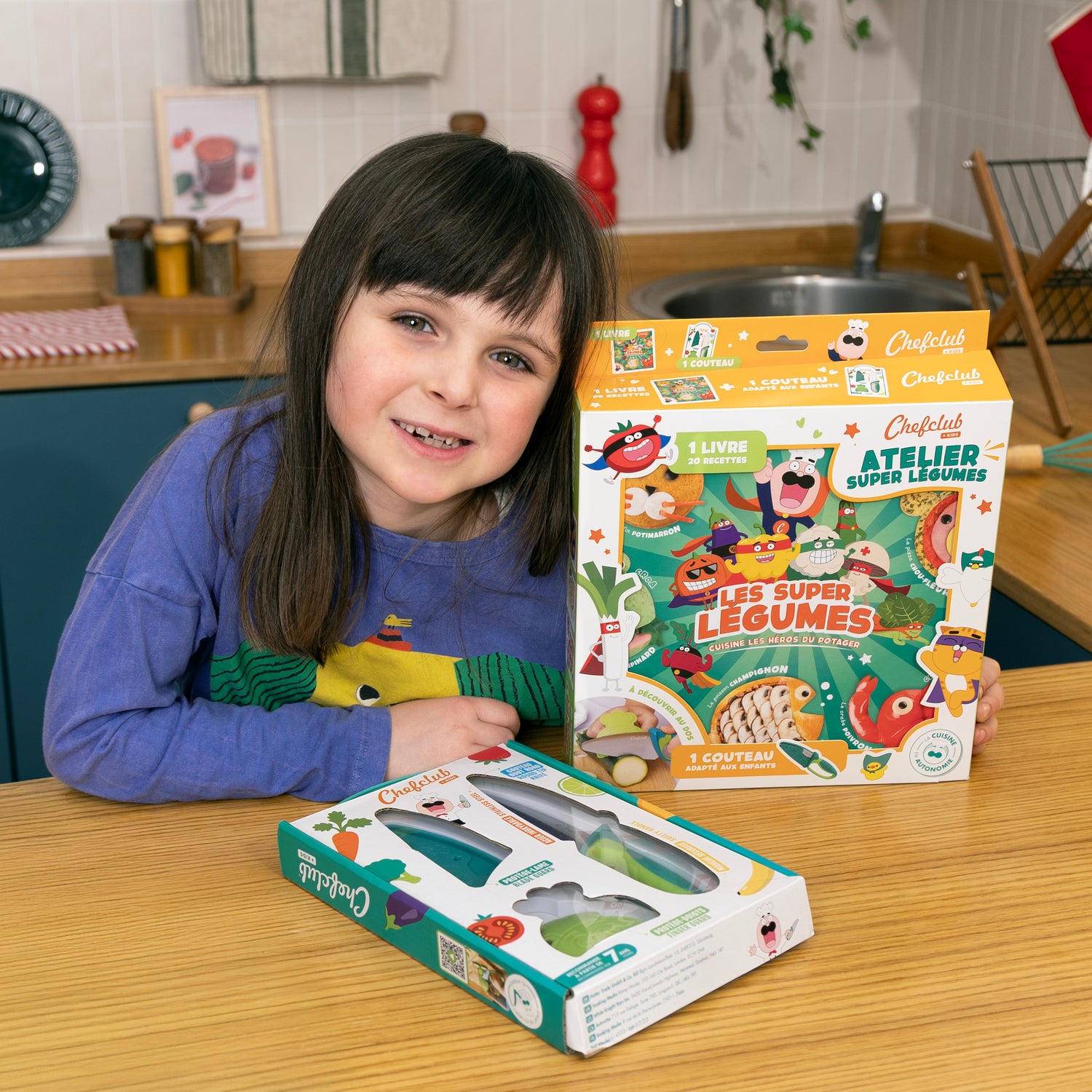 Coffret : Les Super Légumes et le couteau Chefclub Kids