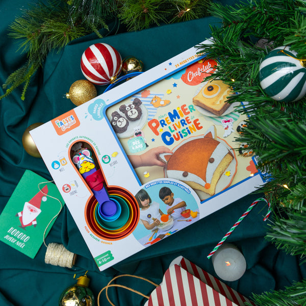 Chefclub Kids Coffret Cuisine Enfant - Livre Recettes + Tasses à Mesurer - On S'amuse En Cuisine