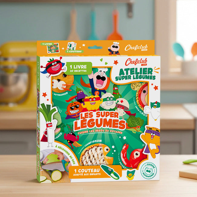 Coffret : Les Super Légumes et le couteau Chefclub Kids