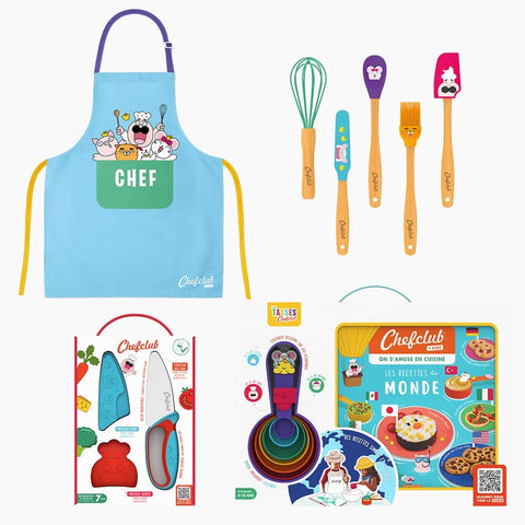 Chefclub Kids - Coffret pour enfant : Livre de Cuisine et Tasses à