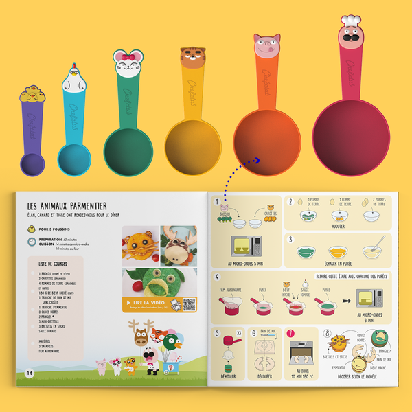 Chefclub Kids - Coffret pour enfant : Livre de Cuisine et Tasses à
