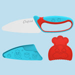 Couteau Chefclub Kids en acier inoxydable,color_Rouge et bleu