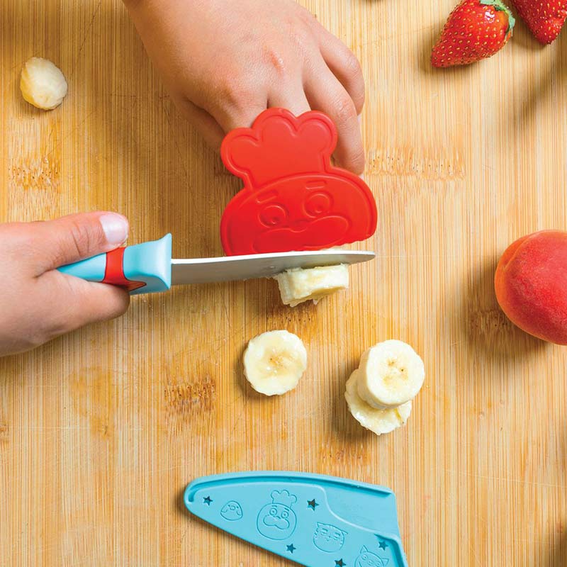 Couteau Chefclub Kids en acier inoxydable,color_Rouge et bleu