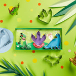3 emporte-pièces - Les biscuits dino, sur le thème des dinosaures